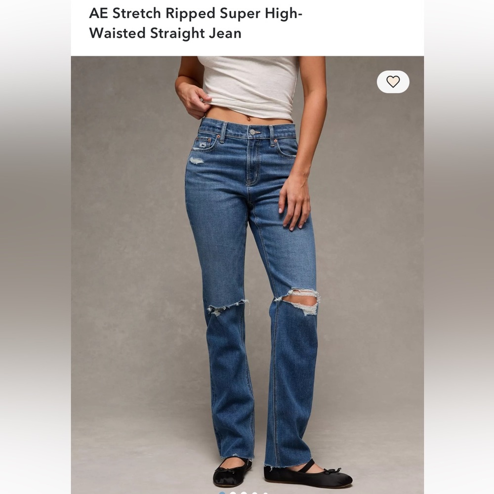NWOT AE High waisted straight jeans